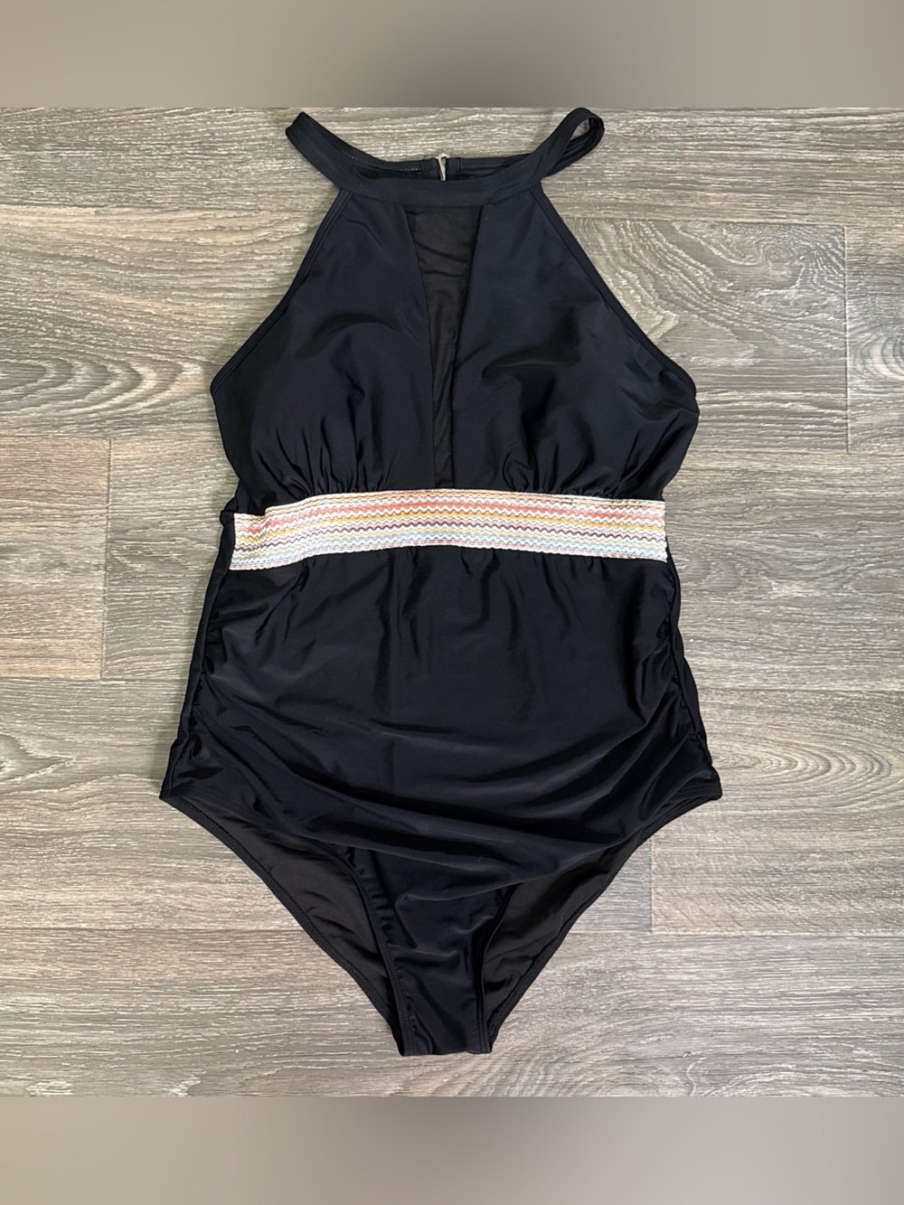Black one piece bathing suit
